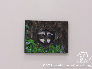 Acrylic racoon on canvas