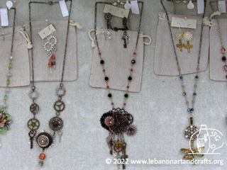 Steampunk pendants and matching earrings