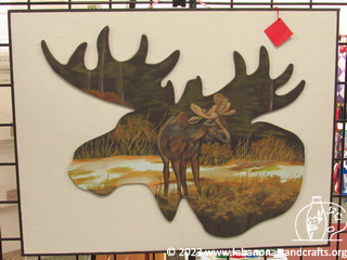 Fay Youells - Hand-painted moose wall art